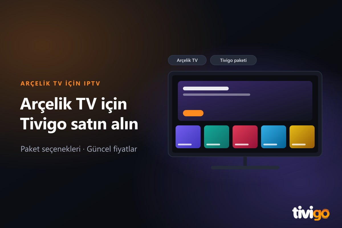 Arçelik TV için paket seçimi ve ilk izlemeyi temsil eden televizyon görseli