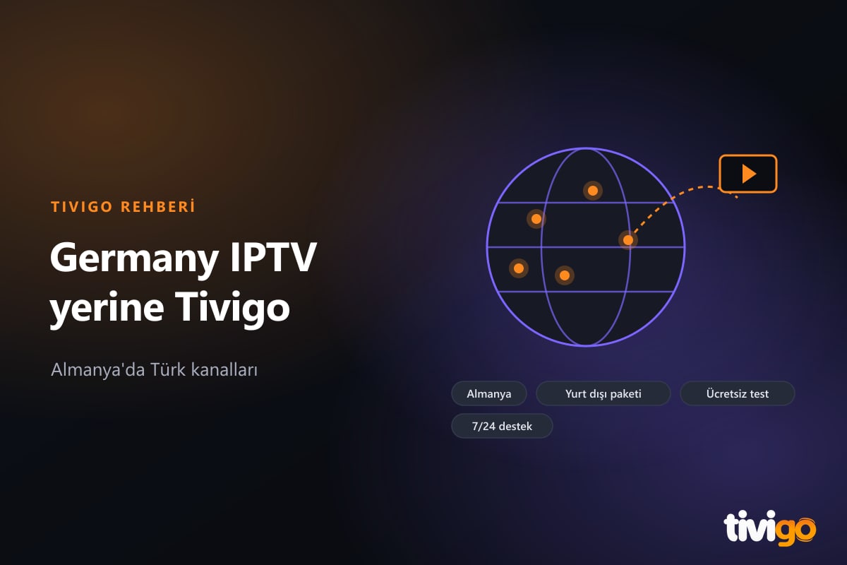 Dünya küresi üzerinde Almanya konumu ve televizyona uzanan yayın hattı