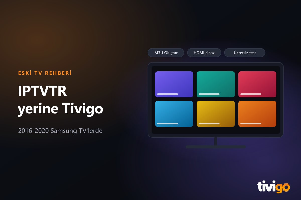 Eski Samsung Smart TV ekranında IPTV oynatıcı kodu ve M3U etiketleri