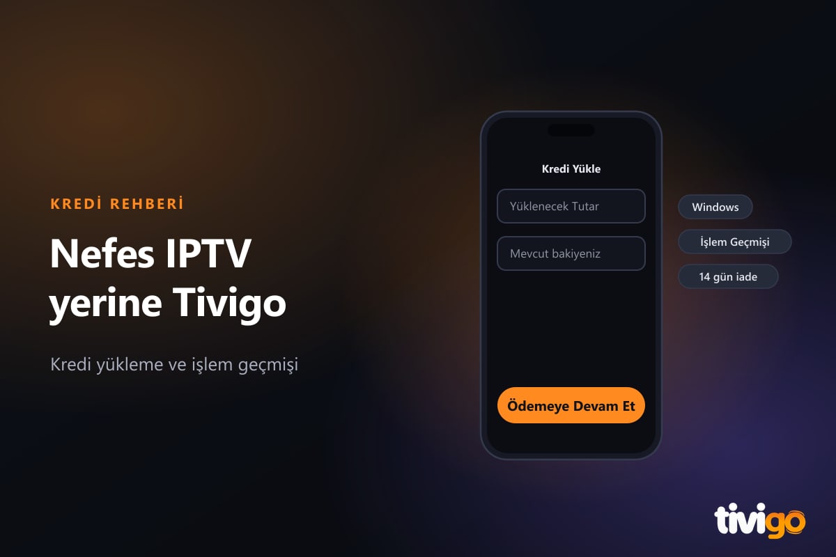 Tivigo Windows uygulamasında Kredi Yükle penceresi ve tutar alanı