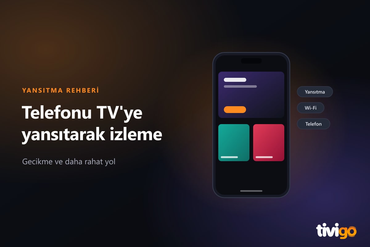 Telefon ekranının televizyona yansıtılması ve Wi-Fi bağlantısı