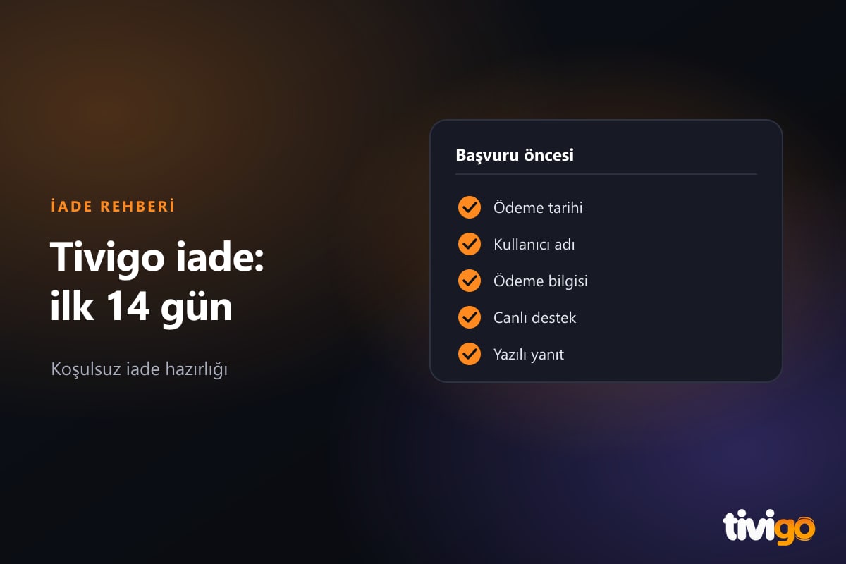 İade başvurusu için hazırlık kontrol listesi