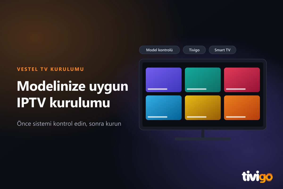 Model ve işletim sistemi kontrolünü anlatan şematik televizyon görseli